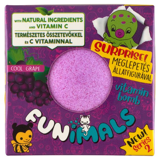 Funimals Cool Grape 3 az 1-ben varázslatos fürdőgolyó 100 g