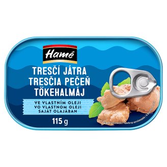 Hamé tőkehalmáj saját olajában 115 g