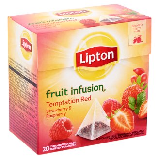 Lipton eper-málna gyümölcstea 20 piramis filter