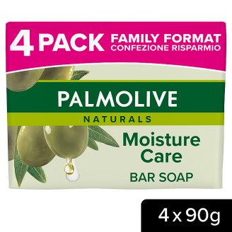 Palmolive Naturals Moisture Care pipereszappan tej és olíva kivonattal 4 x 90 g