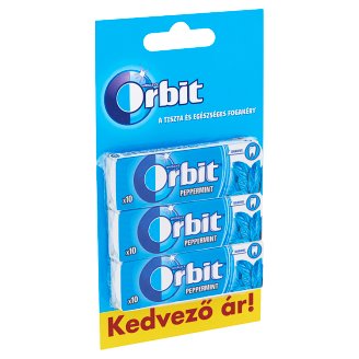 Orbit Peppermint mentaízű cukormentes rágógumi édesítőszerrel 3 x 14 g