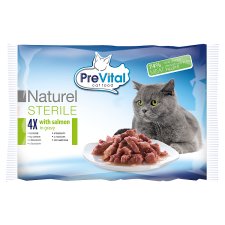 PreVital Naturel Alupack Complete Food for Sterile Cats with Salmon in Gravy 4 x 85 g