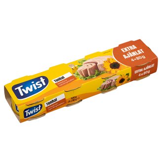 Twist tonhaltörzs napraforgóolajban 4 db 320 g