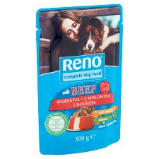 Reno teljes értékű állateledel felnőtt kutyák számára marhával szószban 100 g