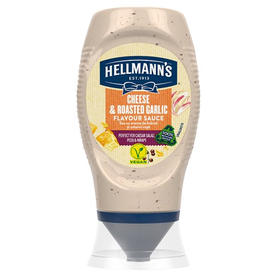 Hellmann's sajtízű és sült fokhagymaízű szósz 255 g