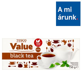 Tesco Value filteres fekete tea 100 filter 150 g