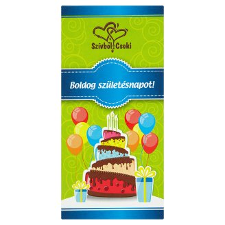 Szívből Csoki Boldog Születésnapot! különleges tejcsokoládé 100 g