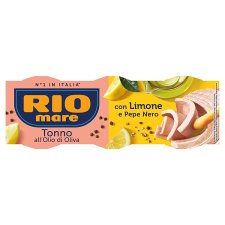 Rio Mare Piece of Tuna in Olive Oil with Lemon Juice and Black Pepper 3 x 80 g