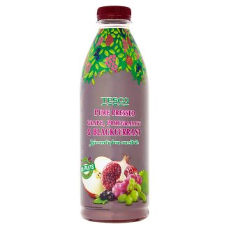 Tesco vörös- és fehérszőlő, alma, gránátalma és feketeribizli gyümölcslé 1 l