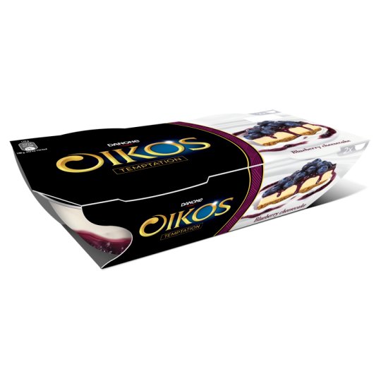 Danone Oikos élőflórás görög krémjoghurt áfonyás-sajttortaízű öntettel 2 x 110 g
