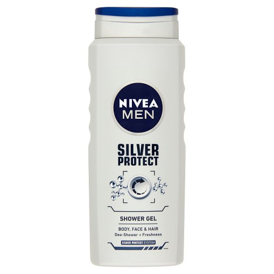 NIVEA MEN Silver Protect tusfürdő tusoláshoz, arc- és hajmosáshoz 500 ml