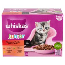 Whiskas Junior Classic Selection Complete Wet Food for Kittens in Sauce 12 x 85 g (1,02 kg)