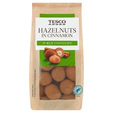 Tesco Hazelnuts in Cinnamon in Milk Chocolate 100 g