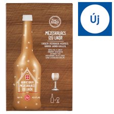 Tokaj Spirit karácsonyi mézeskalács ízű krémlikőr díszdobozban 15% 500 ml + ajándék likőrős kehely