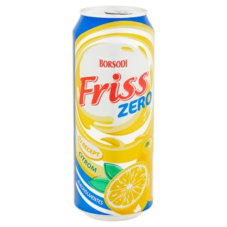 Borsodi Friss Zero Lemon Flavoured Non-Alcoholic Beer 0,5% 0,5 l