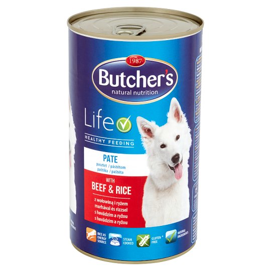Butcher's Pate with Beef and Rice Complete Pet Food for Adult Dogs 1200