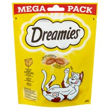 Dreamies kiegészítő macskaeledel sajttal felnőtt macskák és 8 hetesnél idősebb kölykök számára 180 g