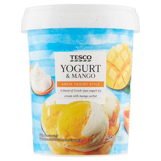 Tesco joghurt jégkrém mangószorbéval 500 ml