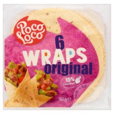 Poco Loco Original Soft Tortilla Wraps from Wheat- and Corn Flour 6 pcs 380 g