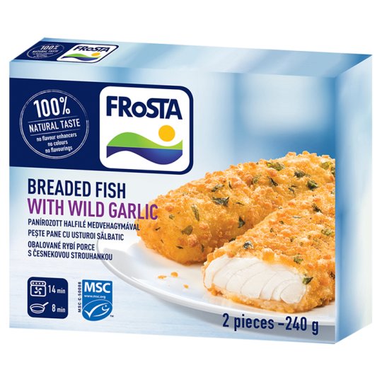 FRoSTA QuickFrozen PreFried Breaded Fish with Wild Garlic 2 pcs 240 g