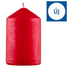 Tesco Red Small Unfragranced Pillar Candle