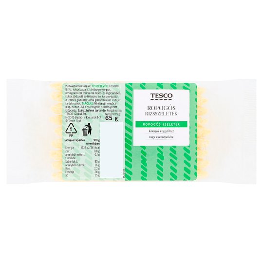 Tesco Crunchy Puffed Rice Slices 65 g