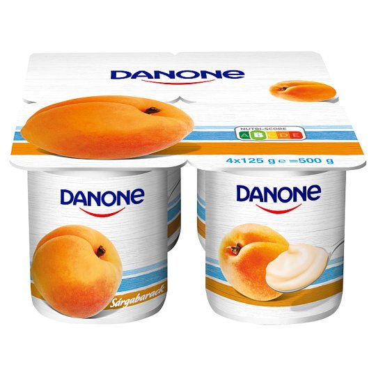 Danone Könnyű és Finom sárgabarackízű, élőflórás, zsírszegény joghurt 4 x 125 g (500 g)