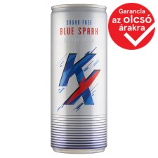 Kx Blue Spark tuttifrutti ízű, cukormentes, koffeintartalmú, szénsavas alkoholmentes ital 250 ml