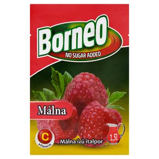 Borneo málna ízű italpor hozzáadott cukor nélkül, édesítőszerrel 9 g