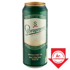 Staropramen minőségi világos sör 5% 0,5 l