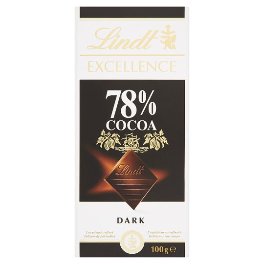 Lindt Excellence Fine Dark Chocolate 78% 100 g - Tesco Online, Tesco ...