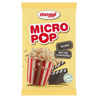 Mogyi Micro Pop mikrohullámú sütőben elkészíthető vajas ízű pattogatni való kukorica 100 g