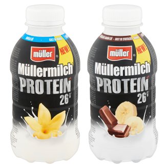 Müller Müllermilch Protein vanília ízű fehérjében gazdag zsírszegény tejital 376 ml