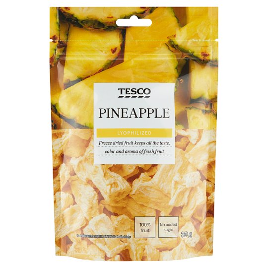 Tesco fagyasztva szárított ananászdarabok 30 g
