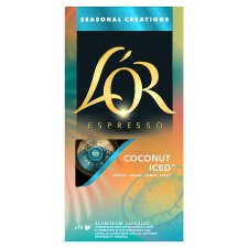 L'OR Espresso Coconut Iced kókuszízű őrölt-pörkölt kávé kapszulában 10 db 52 g