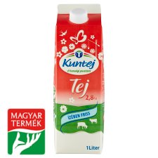 Kuntej ESL Semi-Fat Milk 2,8% 1 l