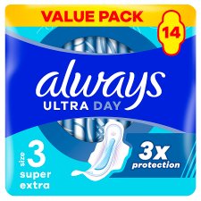 Always Ultra Super Extra Egészségügyi Betét (3-as Méret) Szárnyas Betét x 14]