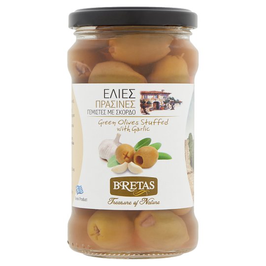 Bretas Green Olives Stuffed with Garlic 300 g