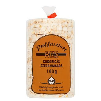 Kukoricás, szezámmagos puffasztott rizs 100 g