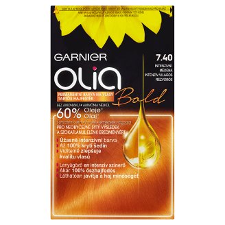Garnier Olia 7.40 intenzív világos rézvörös tartós hajfesték