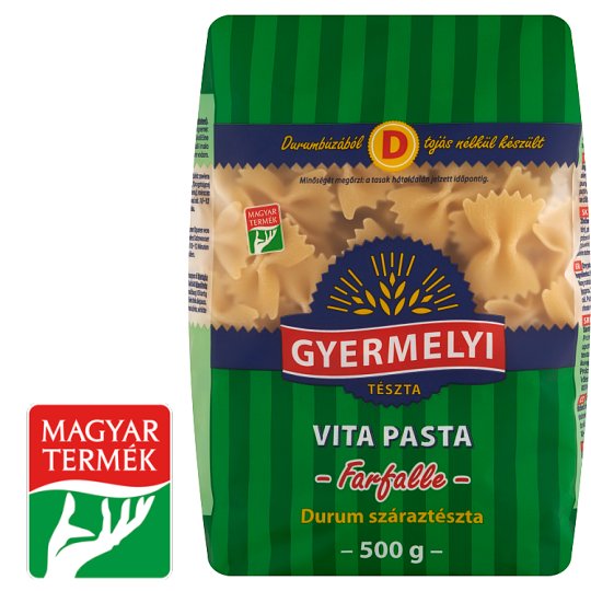 Gyermelyi Vita Pasta Farfalle durum száraztészta 500 g