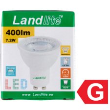 Landlite GU10 400 lm 7,2 W I07 3000K LED izzó