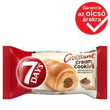 7DAYS Cream & Cookies croissant mogyorós töltelékkel és kekszdarabokkal 60 g