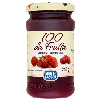 Menz & Gasser különleges minőségű málnalekvár üvegben 240 g