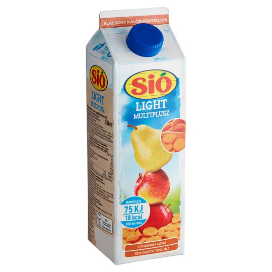 Sió Light Multiplusz energiaszegény rostos vegyes gyümölcs-zöldség ital 1 l