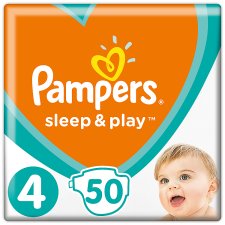 Pampers Sleep&Play, 4-as Méret, 50 db Pelenka, 9–14 kg