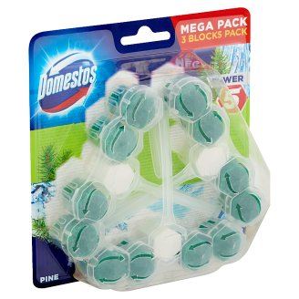 DOMESTOS Power5 WC frissítő blokk Pine 3 x 55 g