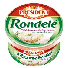 Président Rondelé fokhagymás-zöldfűszeres sajt 100 g