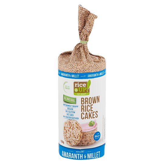 RiceUp! Eat Smart Brown Rice Cakes with Amaranth & Millet 120 g Tesco