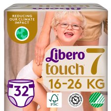 Libero Touch nadrágpelenka, méret: 7, 16-26 kg, 32 db
